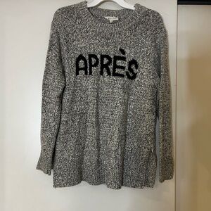 Women's Knit Sweater - Black and Gray